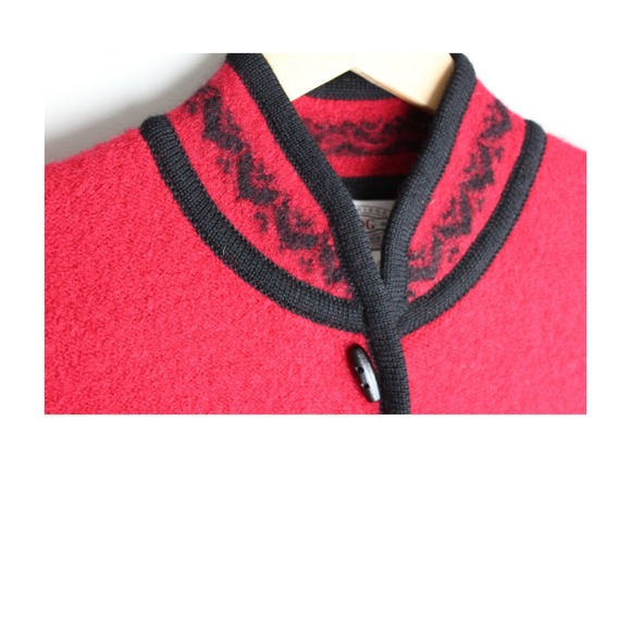 Vintage Cambridge Dry Goods Red Wool Vest Womens Size L - Picture 3 of 6